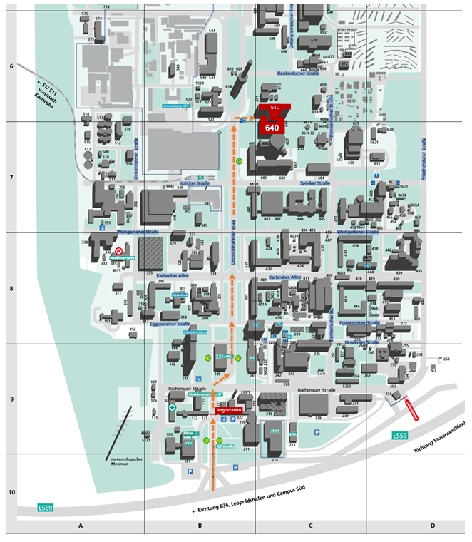 Location of INT at the KIT Campus North